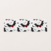 Halloween hart met zwarte vleugels visitekaartje (Buitenkant ongevouwen)