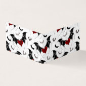 Halloween hart met zwarte vleugels visitekaartje (Buitenkant)