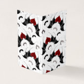 Halloween hart met zwarte vleugels visitekaartje (Buitenkant)