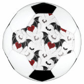 Halloween hart met zwarte vleugels voetbal (Voorkant)