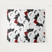 Halloween hart met zwarte vleugels wandkleed (Voorkant (horizontaal))