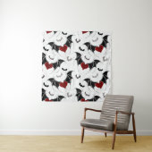 Halloween hart met zwarte vleugels wandkleed (In situ)