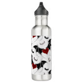 Halloween hart met zwarte vleugels waterfles  (Rechts)