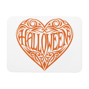 Halloween Hart, Oranje Hart, Feestdag Magneet
