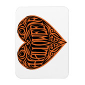 Halloween Hart, Oranje Hart, Feestdag Magneet (Verticaal)
