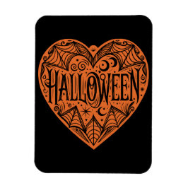 Halloween Hart, Oranje Hart Vorm, Vakantie Magneet