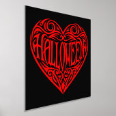 Halloween Hart, Rode Hart, Feestdag Folie Afdrukken (Laagn)