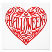 Halloween Hart, Rode Hart, Feestdag Foto Afdruk (Voorkant)