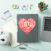 Halloween Hart, Rode Hart, Feestdag Sticker (iPad Cover)