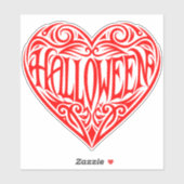 Halloween Hart, Rode Hart, Feestdag Sticker (Vel)