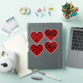 Halloween Hart, Rode Hart, Feestdag Sticker (iPad Cover)