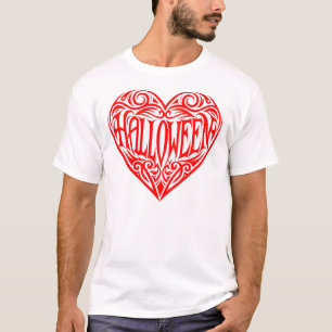 Halloween Hart, Rode Hart, Feestdag T-shirt