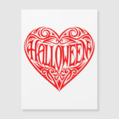 Halloween Hart, Rode Hart, Vakantie Magnetische Uitnodiging (Voorkant)