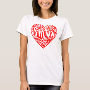 Halloween Hart, Rode Hart, Vakantie T-shirt