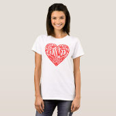Halloween Hart, Rode Hart, Vakantie T-shirt (Voorkant volledig)