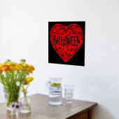Halloween Hart, Rode Hart Vorm, Vakantie Folie Afdrukken (Laag (Keuken))