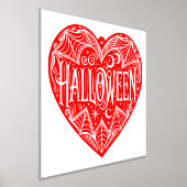 Halloween Hart, Rode Hartvorm, Feestdag Folie Afdrukken (Laagn)