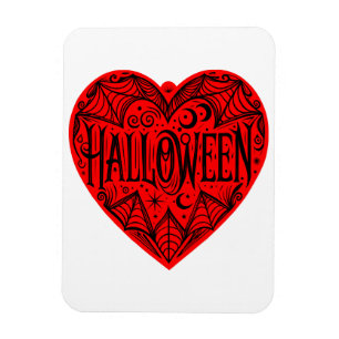 Halloween Hart, Rode Hartvorm, Feestdag Magneet