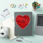 Halloween Hart, Rode Hartvorm, Feestdag Sticker (iPad Cover)