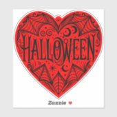 Halloween Hart, Rode Hartvorm, Feestdag Sticker (Vel)
