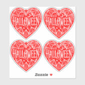 Halloween Hart, Rode Hartvorm, Feestdag Sticker (Vel)