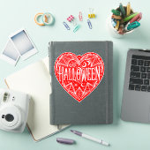 Halloween Hart, Rode Hartvorm, Feestdag Sticker (iPad Cover)