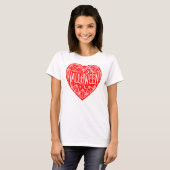 Halloween Hart, Rode Hartvorm, Feestdag T-shirt (Voorkant volledig)