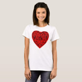 Halloween Hart, Rode Hartvorm, Feestdag T-shirt (Voorkant volledig)