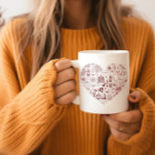 Halloween Hart Rood Spooky Doodles Halloween Mok