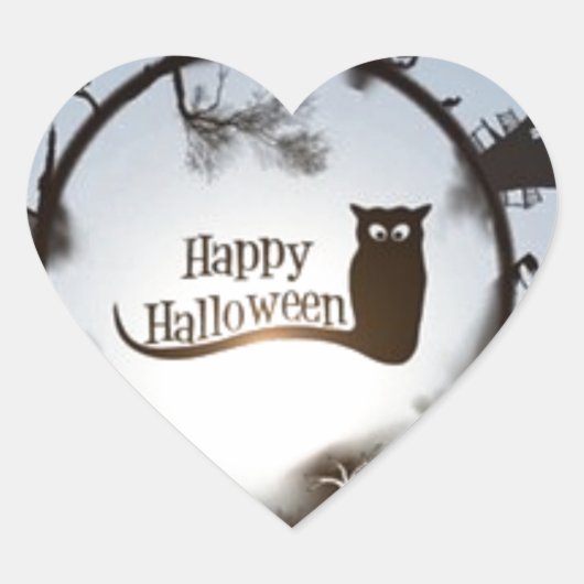 halloween hart sticker (Voorkant)