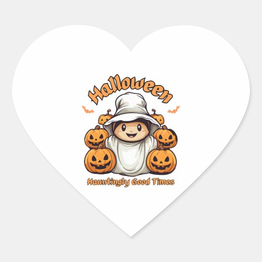 Halloween Hart Sticker (Voorkant)