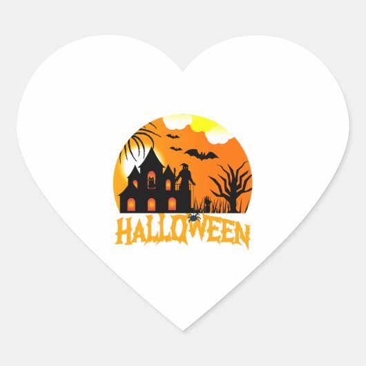 Halloween Hart Sticker (Voorkant)