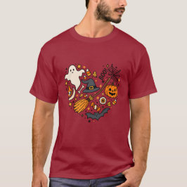 Halloween Hart T-Shirt – Spooky Schattigee Bat, Po