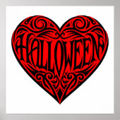 Halloween Hart, Zwart Hart, Feestdag Poster (Voorkant)