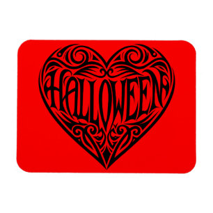 Halloween Hart, Zwart Hart, Vakantie Magneet