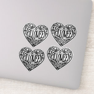Halloween Hart, Zwart Hart, Vakantie Sticker