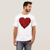 Halloween Hart, Zwart Hart, Vakantie T-shirt (Voorkant volledig)
