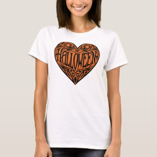 Halloween Hart, Zwarte Hart, Vakantie T-shirt
