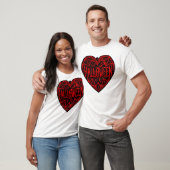 Halloween Hart, Zwarte Hartvorm, Feestdag T-shirt (Unisex)