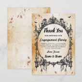 Halloween Hartelijk dank voor de bruiloft van Goth Kaart (Voorkant / Achterkant)