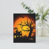 Halloween hauned house briefkaart (Staand voorkant)