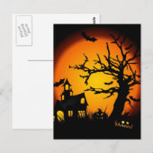 Halloween hauned house briefkaart (Voorkant / Achterkant)