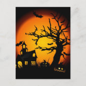 Halloween hauned house briefkaart (Voorkant)