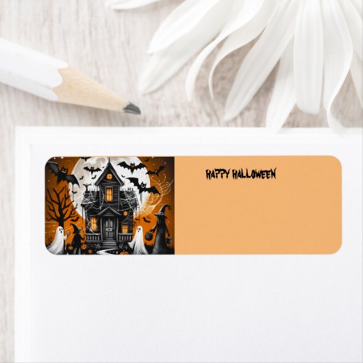 Halloween hauned house etiket (Insitu)