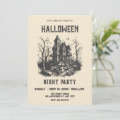 Halloween hauned house kaart (Staand voorkant)