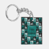 Halloween hauned house mosaic sleutelhanger (Voorkant Links)