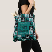 Halloween hauned house mosaic tote bag (Dichtbij)