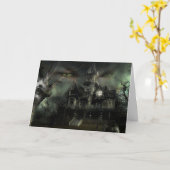 halloween haunhouse kaart (Gele Bloem)