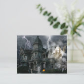 Halloween Hauning House komt eruit en je kunt Briefkaart (Staand voorkant)