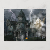 Halloween Hauning House komt eruit en je kunt Briefkaart (Voorkant)